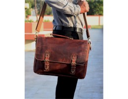 Handcrafted Leather Messenger Bag